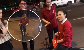 Khán giả ngỡ ngàng hú hét khi Mỹ Tâm bất ngờ đạp xe 'đi bão' 