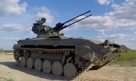 Nhìn gần xe chiến đấu hỗ trợ tăng BMPT Duplet do Ukraine chế tạo