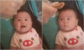 Em bé tiu nghỉu khi không được ăn đùi gà