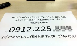 Bảng mong được thông cảm khi đỗ nhờ xe của anh M.