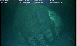 Một phần xác tàu ngầm ARA San Juan. Ảnh: Hải quân Argentina