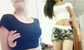 Sau thử thách vòng tay chạm rốn là... vòng tay chạm ngực