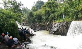 Suối Đục nơi Quyết bị dòng nước xiết cuốn trôi