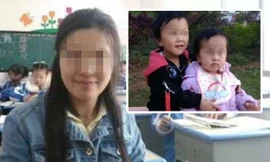 Vợ và hai con của He. Ảnh: Shanghaiist