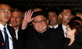 Chủ tịch Triều Tiên Kim Jong-un trong chuyến thăm Singapore hồi tuần trước. Ảnh: Reuters