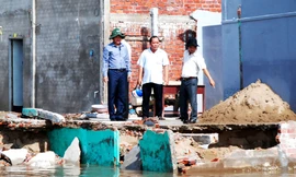 Cà Mau: Sạt lở đất nghiêm trọng tại thị trấn Năm Căn