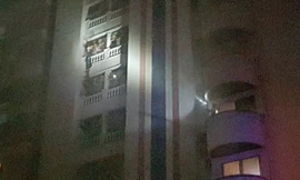 Hiện trường vụ cháy chung cư. Ảnh: Nation Multimedia