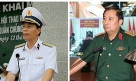 Phó Tổng Tham mưu trưởng Quân đội nhân dân Việt Nam Nguyễn Trọng Bình và Phùng Sĩ Tấn