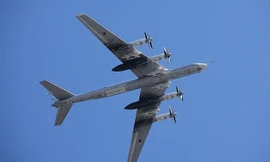 Máy bay ném bom TU-95MS của Nga. Ảnh: Tass