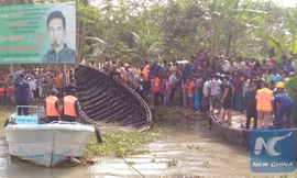 Hiện trường vụ việc. Ảnh: Tân Hoa Xã