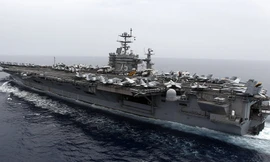 Tàu sân bay Mỹ USS Harry S. Truman. Ảnh: AP