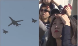 Dân Hàn hào hứng xem máy bay ném bom Mỹ trình diễn ở Seoul