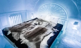 Bên trong khách sạn băng tuyệt đẹp ở Thụy Điển