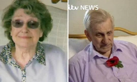 Cặp vợ chồng già Fred và Doris Thomson.