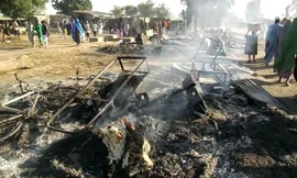 Hiện trường vụ tấn công. Ảnh: AFP