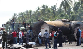 Hiện trường vụ tai nạn. Ảnh: Reuters