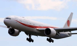 Chuyên cơ Boeing 777-300ER. Ảnh: Lực lượng phòng vệ không quân Nhật Bản