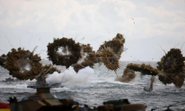 Hình ảnh cuộc tập trận Đại bàng non 2017. Ảnh: Reuters