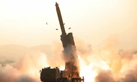 Bức ảnh được tờ Rodong Sinmun công bố trong bài báo viết về vụ thử ngày 31/10.