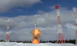 Tên lửa Sarmat. Ảnh: Bộ Quốc phòng Nga