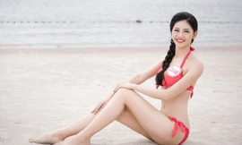 Nhìn gần nhan sắc Á hậu cao 1m80 Thanh Tú