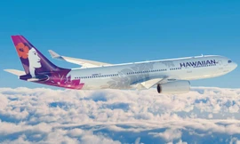 Máy bay của hãng hàng không Hawaiian Airlines. Ảnh: Facebook