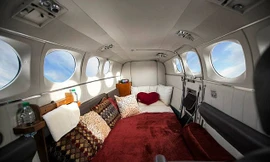 Hình ảnh nội thất chiếc máy bay của hãng Love Cloud.