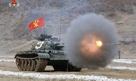Xe tăng Triều Tiên. Ảnh: Yonhap