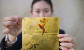 Cách đây vài ngày, một ngân hàng ở Thái Nguyên (Sơn Tây, Trung Quốc) vừa cho ra mắt sản phẩm tiền giấy in hình Tôn Ngộ Không để chào đón năm Bính Thân.