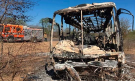 Hiện trường vụ tai nạn. Ảnh: AP