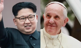 Chủ tịch Kim Jong-un và Giáo hoàng Francis. 