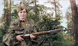 Chân dung nữ xạ thủ Nga được mệnh danh ‘Quý bà chết chóc’