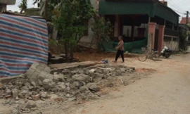 Đoạn đường nơi xảy ra sự việc khiến cháu T. tử vong.