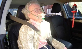 Hình nộm ngồi im lìm trong xe khiến cảnh sát tưởng là người thật.