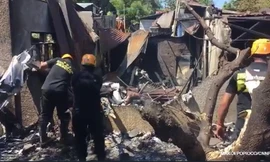 Căn nhà của gia đình Rosa bị phá hủy hoàn toàn trong vụ tai nạn. Ảnh: CNN