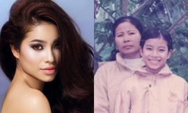 Website Hoa hậu hoàn vũ đăng ảnh Phạm Hương ngày bé