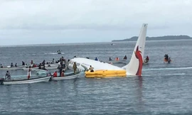 Hiện trường vụ tai nạn ngoài khơi đảo Chuuk.