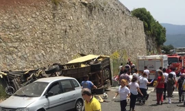 Hiện trường vụ tai nạn. Ảnh: RTE