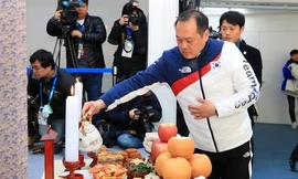 Lễ đón năm mới đặc biệt của VĐV Hàn Quốc tại làng Olympic