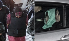 Nghi phạm Siti Aisyah (trái) và Đoàn Thị Hương (phải). Ảnh: EPA - EPE