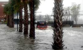 Ngập lụt tại Bắc Carolina do bão Florence. Ảnh: AP