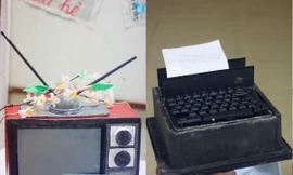 Tìm về tuổi thơ thời bao cấp với đồ tái chế