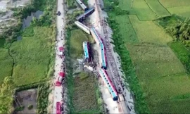 Hiện trường tai nạn tàu hỏa SE19 ở Thanh Hóa