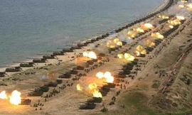 Một cuộc diễn tập quân sự tại Triều Tiên. Ảnh: KCNA