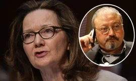 Bà Gina Haspel (ảnh lớn) và nhà báo Jamal Khashoggi (ảnh nhỏ).