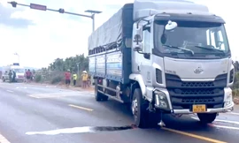 Va chạm với ô tải, vợ chồng đi thu mua rau củ tử vong 