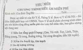 Thư mời khám sức khoẻ của đơn vị Y tế Hà Nội - Sài Gòn SHB