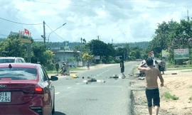 Thiếu niên 13 tuổi đi xe máy tông liên hoàn trên quốc lộ, 3 người thương vong