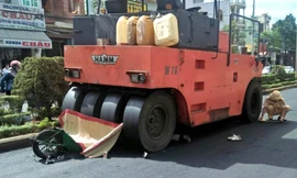 Hiện trường vụ tai nạn.