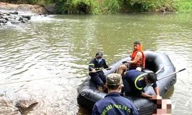 Thác nước Ia Púch nơi xảy ra vụ đuối nước, ảnh Phòng Cảnh sát PCCC&CNCH